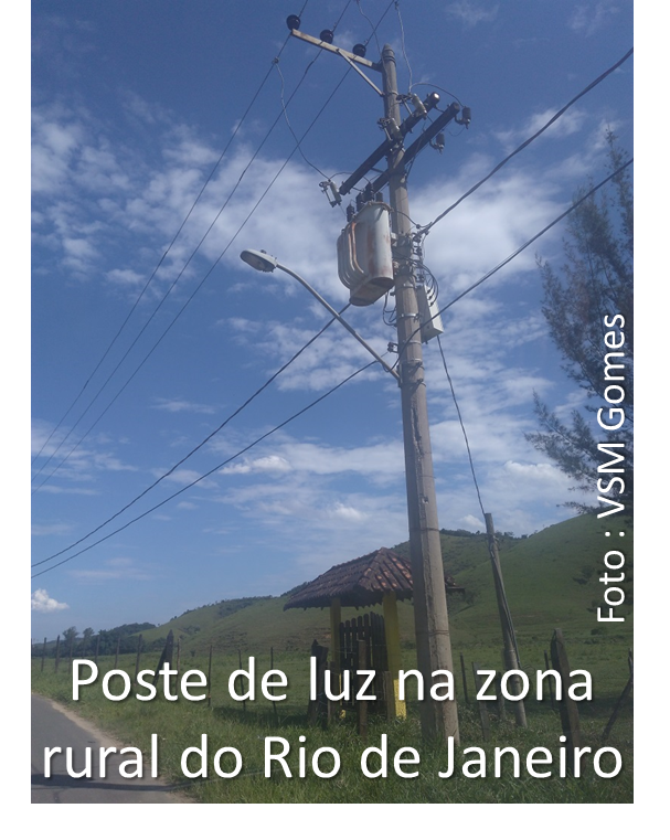 poste de luz na zona rural do Rio de Janeiro