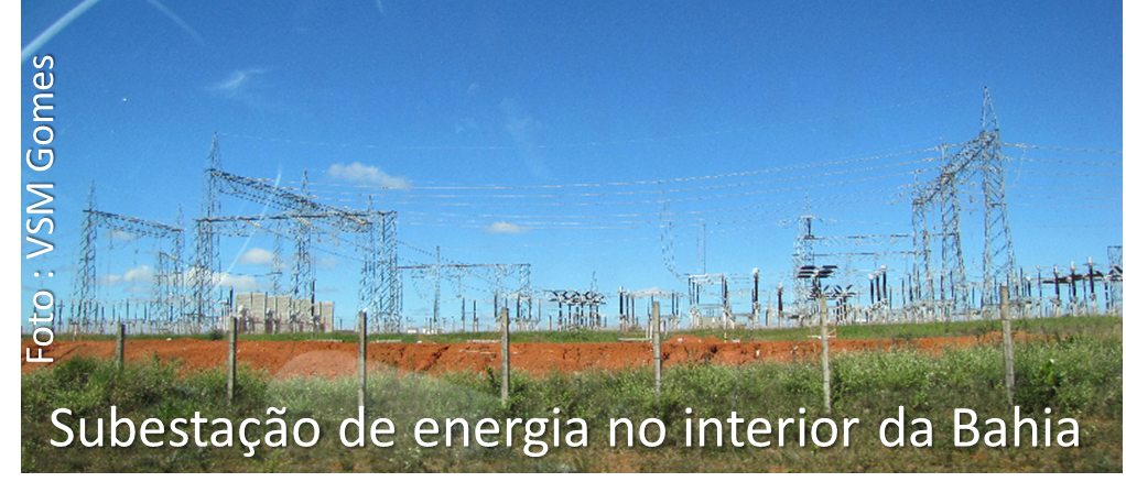subestação de energia no interior da Bahia