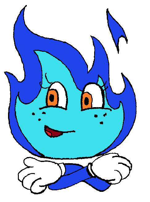 Mascote Naty chama azul