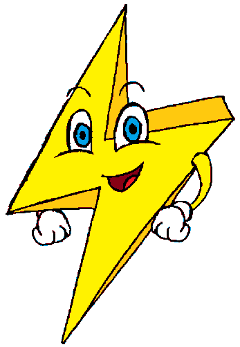 Mascote Watt raio amarelo